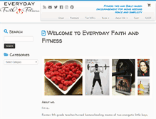 Tablet Screenshot of everydayfaithandfitness.com